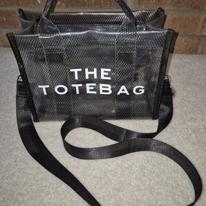 Black Clear Mesh Crossbody Bag